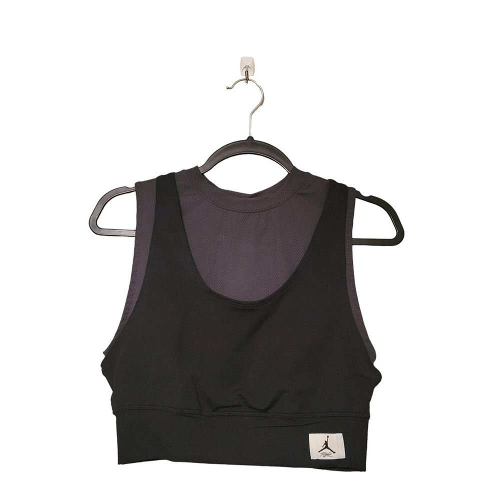 Jordan Essentials Womens Black Top L Crop Logo - Picture 5 of 9